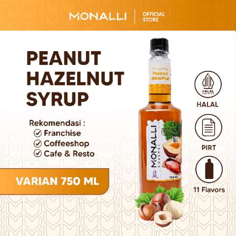 Monalli Syrup - 750 mL Peanut Hazelnut