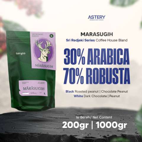 Teryco Roasters - 30% Arabica 70% Robusta 1KG Commercial Espresso Based Marasugih Sri Redjeki Series / Biji Kopi / House Blend Coffee / Kopi House Blend / Kopi Robusta / Kopi Arabica / Arabica / Robusta
