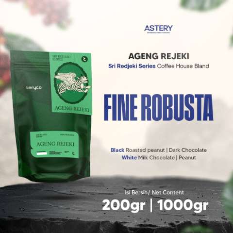 Teryco Roasters - 100% Robusta 1KG Commercial Espresso Based Ageng Rejeki Sri Redjeki Series / Biji Kopi / House Blend Coffee / Kopi House Blend / Kopi Robusta / Kopi Arabica / Arabica / Robusta