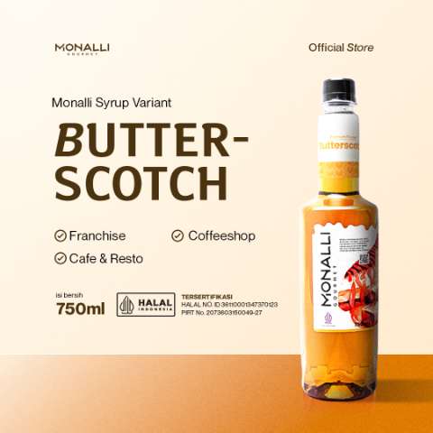 Monalli Syrup - 750 mL Butterscotch Syrup