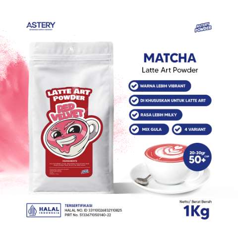 Astery Powder - Latte Art Powder Redvelvet 1 Kg - slide 2