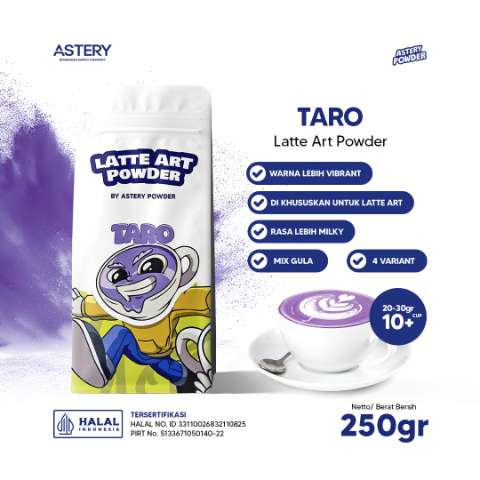 Latte Art Powder Taro 1 Kg / Bubuk Minuman Latte Art Siap Seduh Rasa Taro ala Cafe - Astery Powder - slide 2