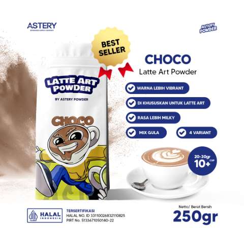 Latte Art Powder Choco 1 Kg / Bubuk Minuman Latte Art Chocolate Siap Seduh Rasa Coklat Astery Powder - slide 2