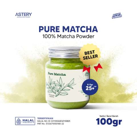 100% PURE MATCHA 1 KG ASTERY POWDER / POWDER DRINK MATCHA BUBUK MINUMAN MATCHA ASLI MURNI 100 GRAM - slide 2