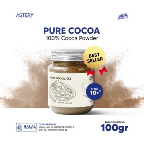 Pure Cocoa Astery 02 - 1 Kg Bubuk Minuman Coklat Asli / Powder Drink Pure Chocolate Tanpa Campuran - slide 2