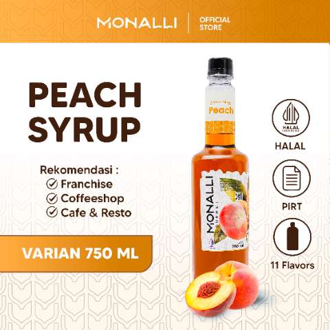 Monalli Syrup - 750 mL Peach Syrup - slide 5